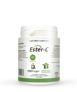 Ester-C vitamine non acide avec Calcium en boite de 60 gélules