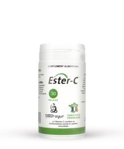Ester-C vitamine non acide avec Calcium en boite de 30 gélules